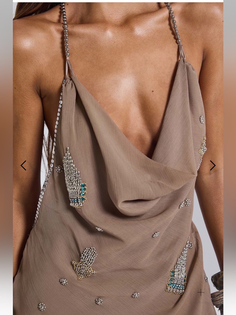 Jaded London Doure Embellished Backless Mini Dress US 6 NWT Embellished Studded - Picture 8 of 15
